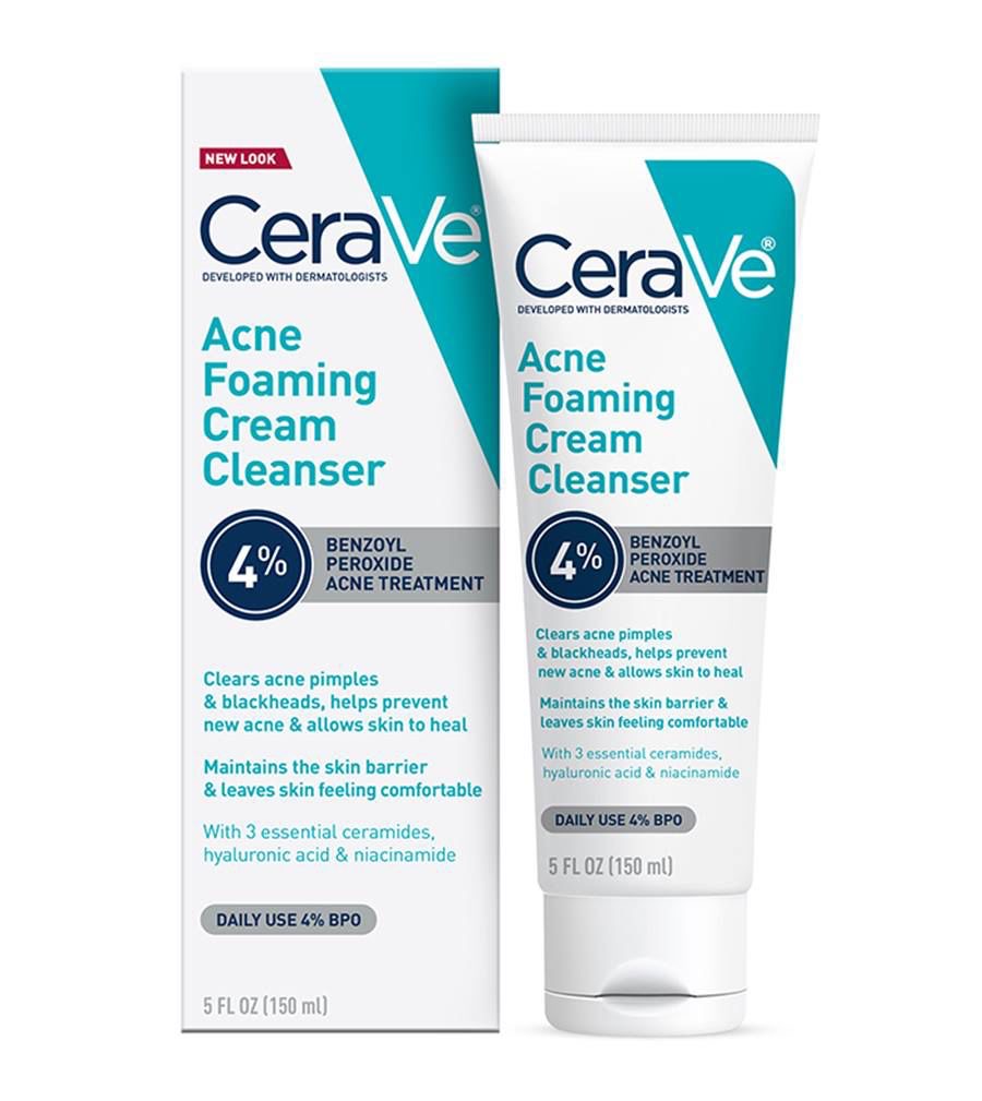CeraVe Acne Foaming Cream Wash Cleanser 4% Benzoyl Peroxide-150ml