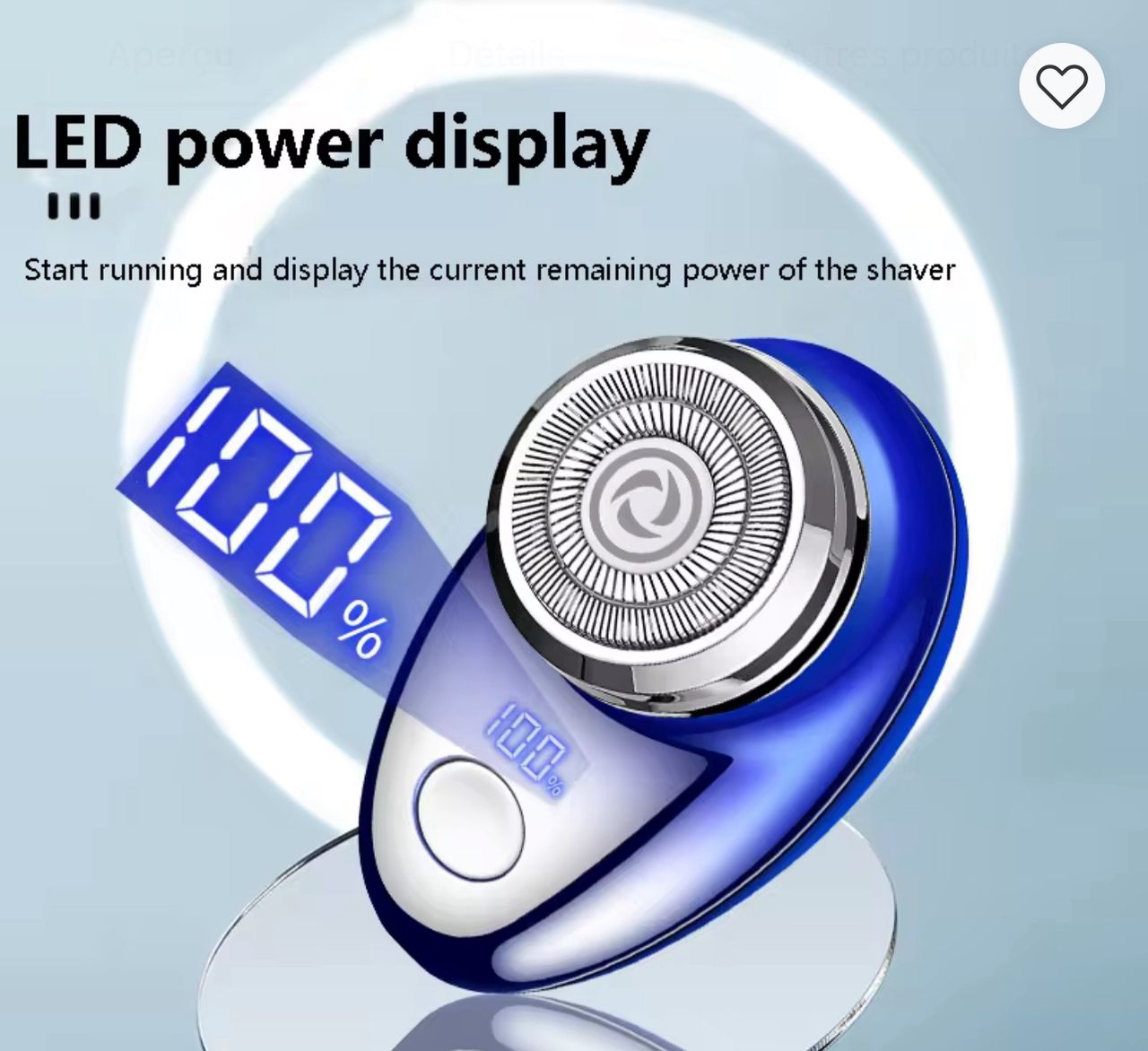 Rasoir rechargeable USB électrique portable et très utile pour hommes !!