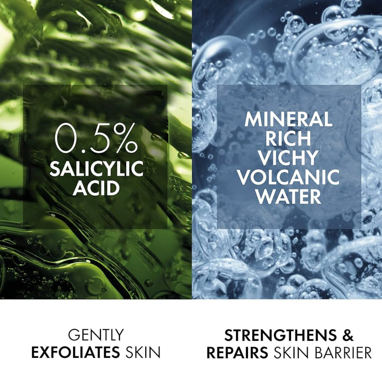 VICHY Normaderm – Nettoyant visage quotidien anti-acné, nettoyant à l’acide salicylique pour peaux grasses et à tendance acnéique