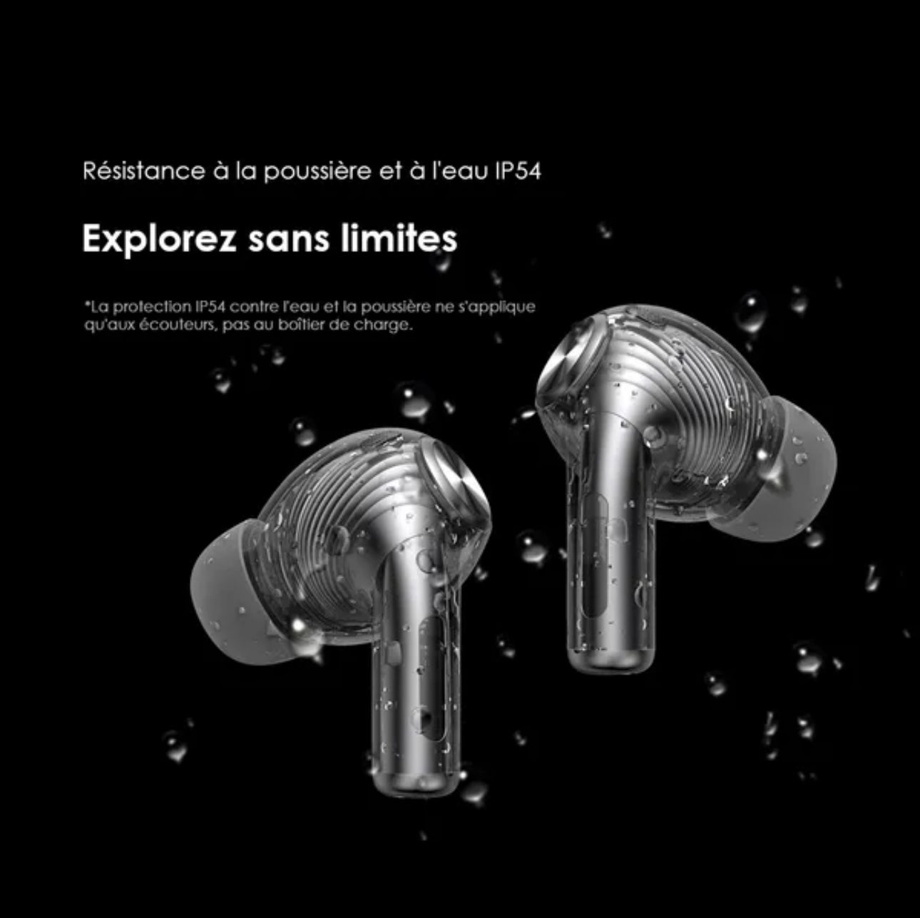 Oraimo SpaceBuds Pro ANC hybride adaptatif Véritables écouteurs sans fil