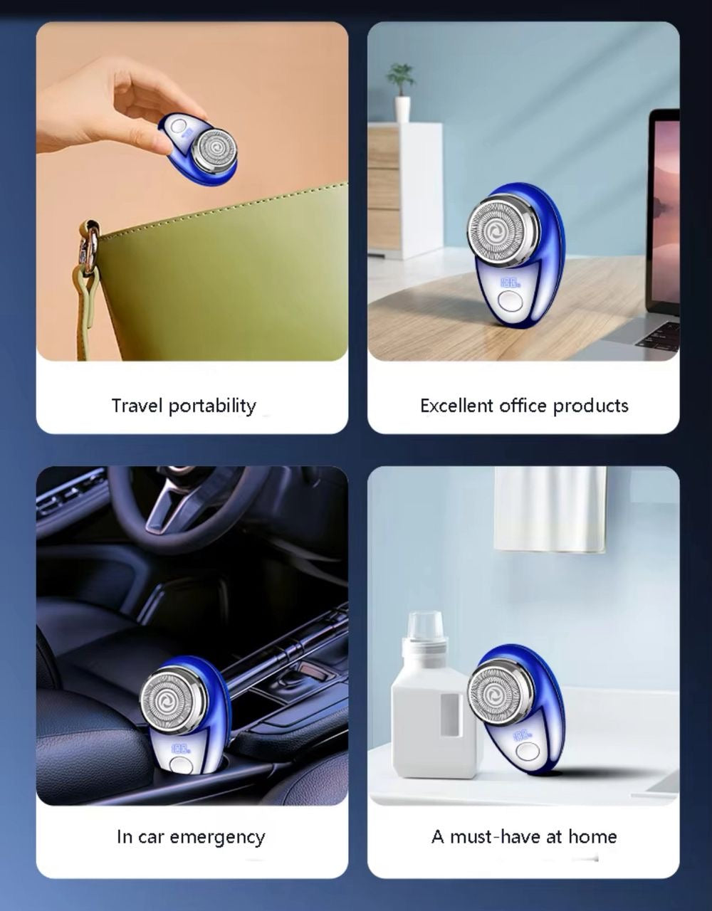 Rasoir rechargeable USB électrique portable et très utile pour hommes !!