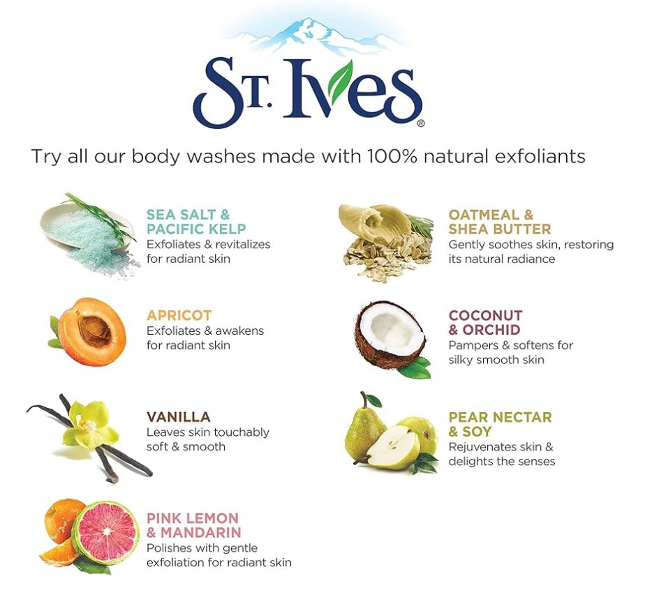 ST. Ives – Gommage vivifiant à l’abricot pour une peau fraîche-283g(10 OZ)