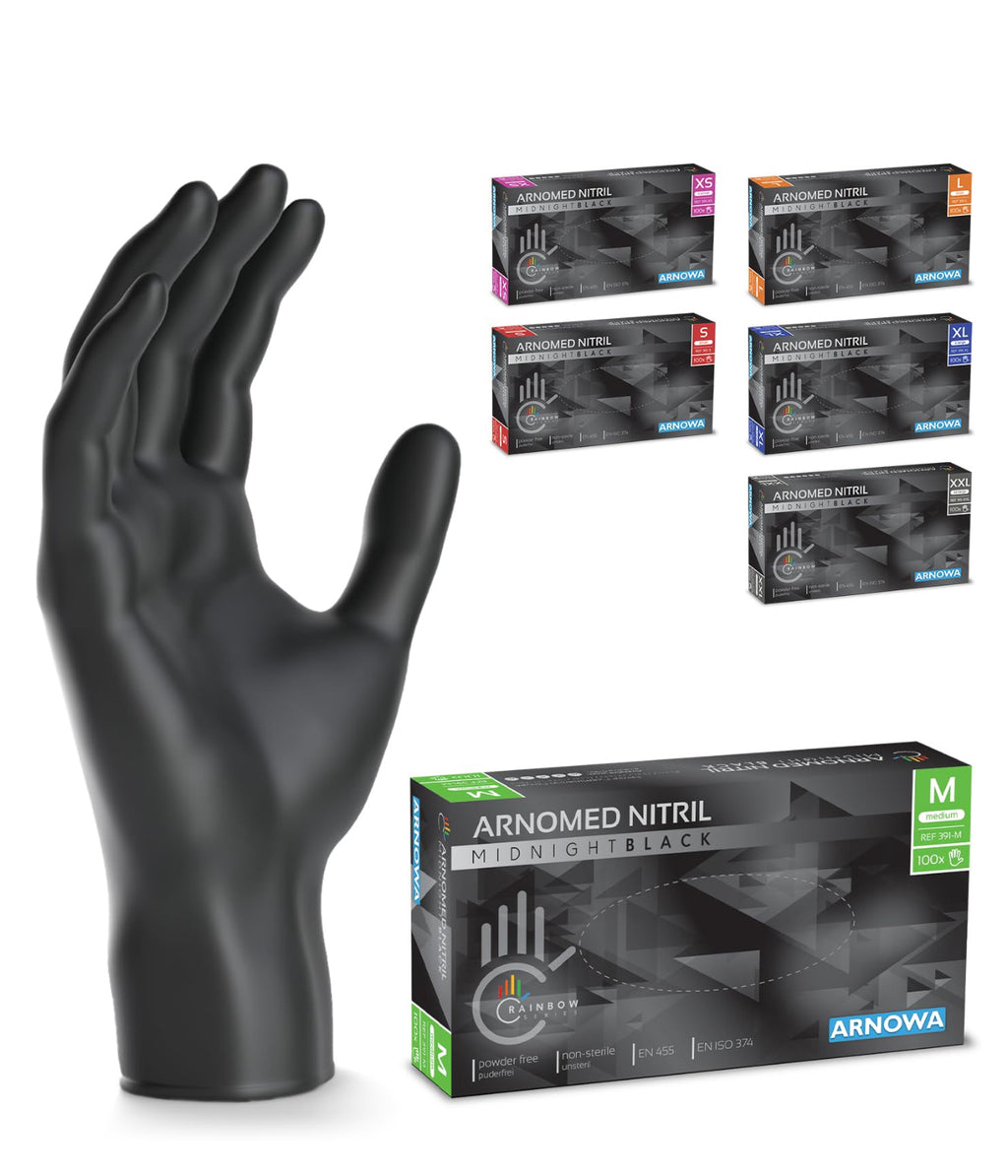 Gants en nitrile taille M à usage unique sans poudre et sans latex